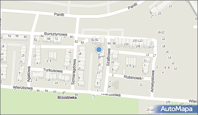Tomaszów Mazowiecki, Szafirowa, 19, mapa Tomaszów Mazowiecki