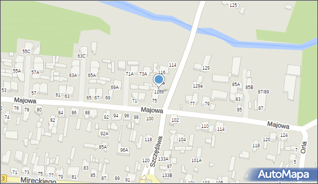 Tomaszów Mazowiecki, Szczęśliwa, 116b, mapa Tomaszów Mazowiecki