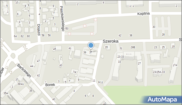 Tomaszów Mazowiecki, Szeroka, 37, mapa Tomaszów Mazowiecki