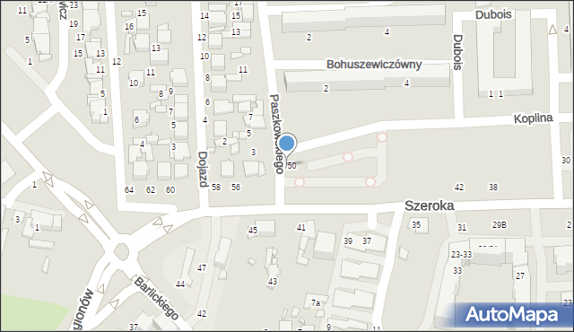 Tomaszów Mazowiecki, Szeroka, 40/50, mapa Tomaszów Mazowiecki