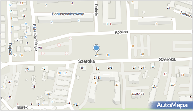 Tomaszów Mazowiecki, Szeroka, 42, mapa Tomaszów Mazowiecki