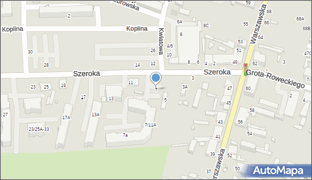 Tomaszów Mazowiecki, Szeroka, 7, mapa Tomaszów Mazowiecki
