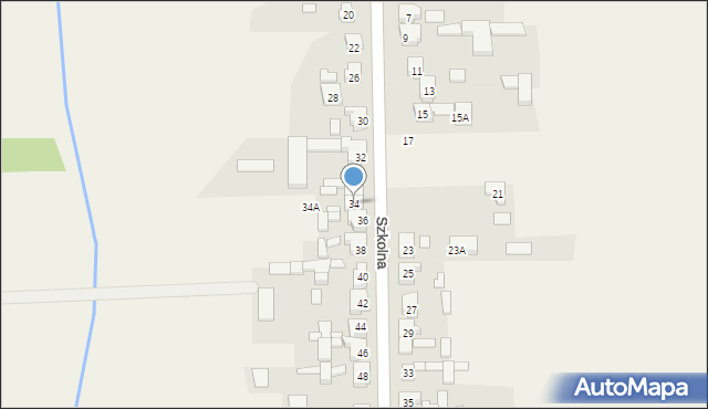 Topola Mała, Szkolna, 34, mapa Topola Mała