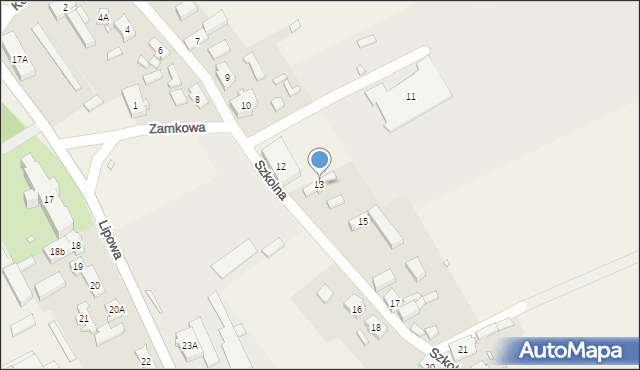 Toporów, Szkolna, 13, mapa Toporów