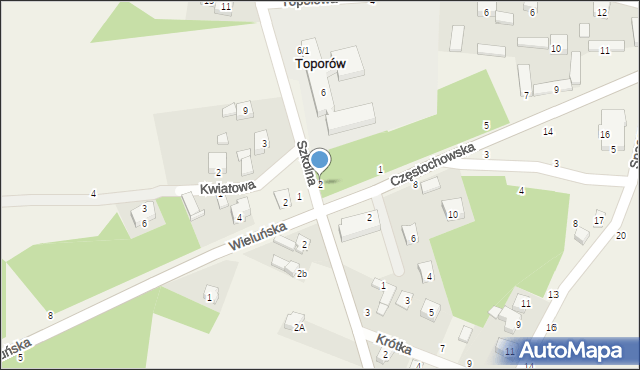 Toporów, Szkolna, 2, mapa Toporów