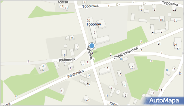 Toporów, Szkolna, 4, mapa Toporów