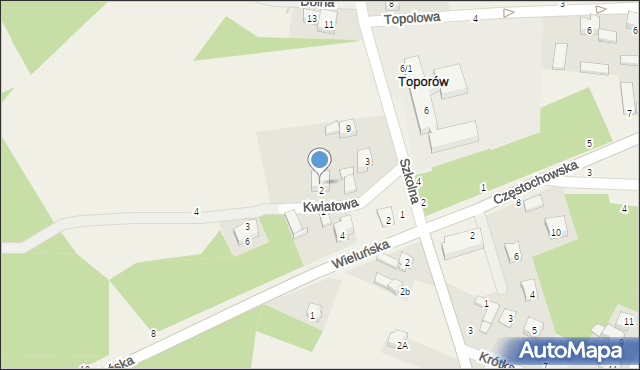 Toporów, Szkolna, 5, mapa Toporów