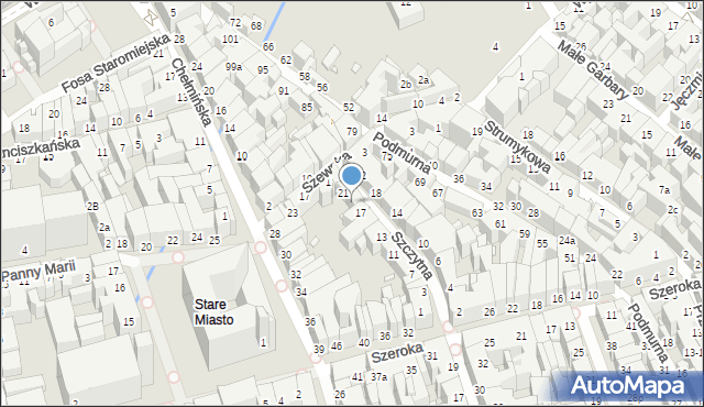 Toruń, Szczytna, 19, mapa Torunia