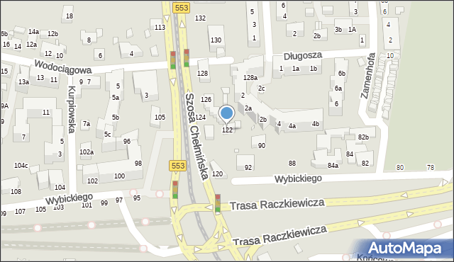 Toruń, Szosa Chełmińska, 122, mapa Torunia