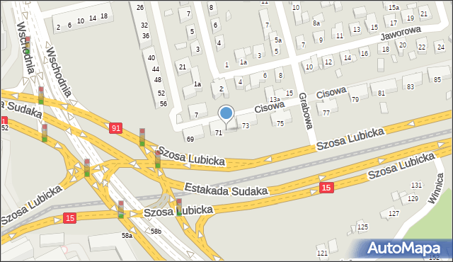 Toruń, Szosa Lubicka, 71a, mapa Torunia
