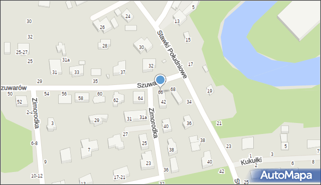 Toruń, Szuwarów, 66, mapa Torunia