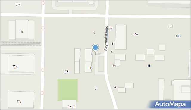 Toruń, Szymańskiego Stanisława, 7, mapa Torunia