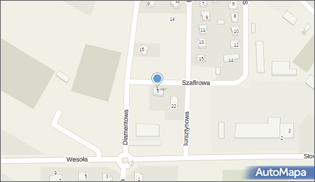 Troszyn, Szafirowa, 5, mapa Troszyn