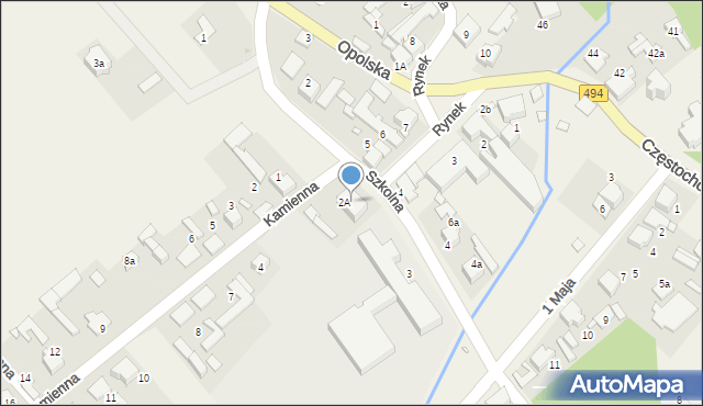 Truskolasy, Szkolna, 2, mapa Truskolasy