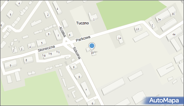 Tuczno, Szkolna, 10, mapa Tuczno