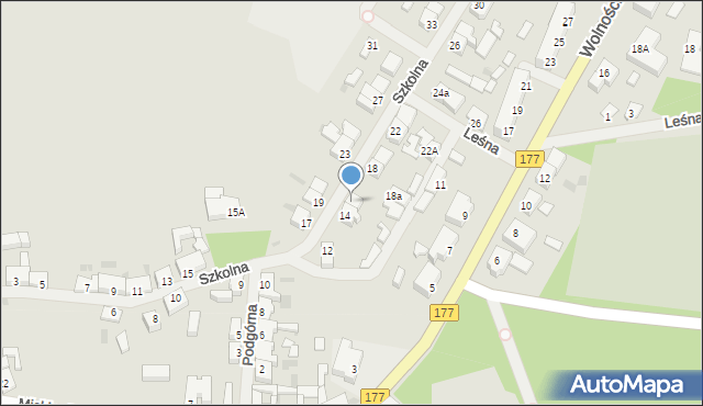 Tuczno, Szkolna, 16, mapa Tuczno