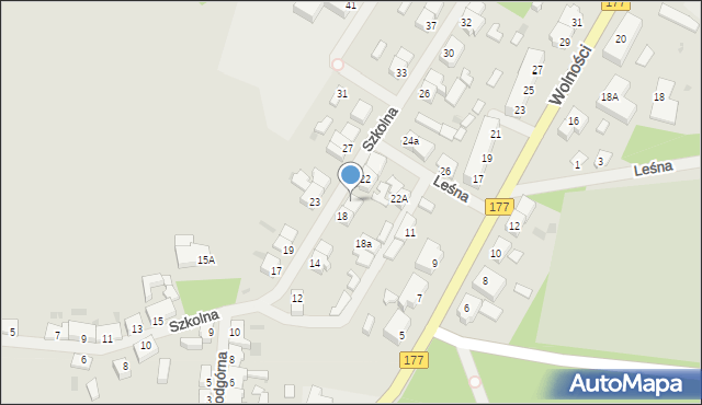 Tuczno, Szkolna, 20, mapa Tuczno