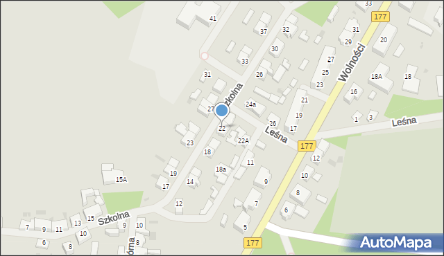 Tuczno, Szkolna, 22, mapa Tuczno