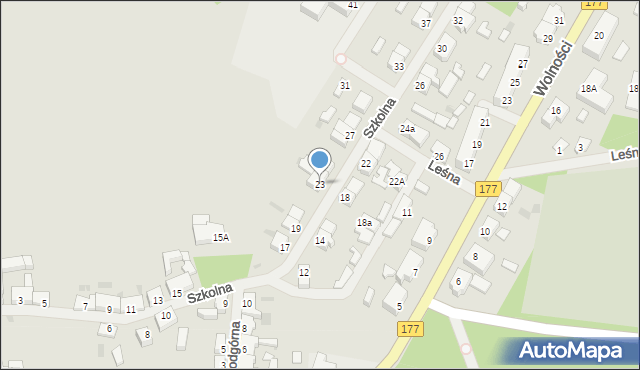 Tuczno, Szkolna, 23, mapa Tuczno