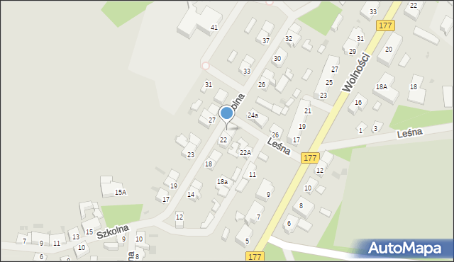 Tuczno, Szkolna, 24, mapa Tuczno