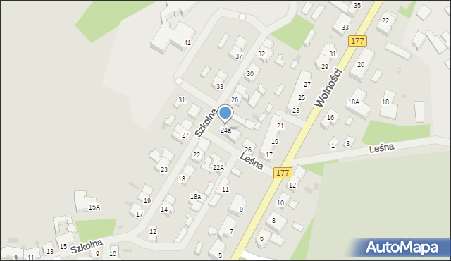 Tuczno, Szkolna, 24a, mapa Tuczno