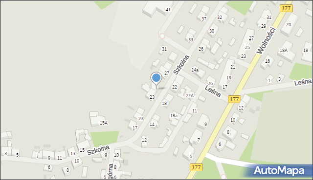 Tuczno, Szkolna, 25, mapa Tuczno