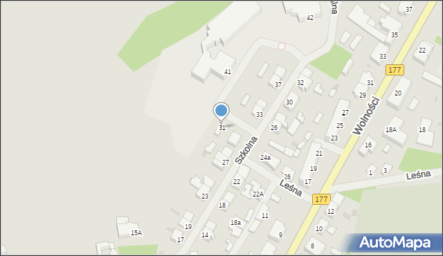 Tuczno, Szkolna, 31, mapa Tuczno