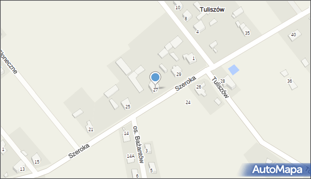 Tuliszów, Szeroka, 27, mapa Tuliszów