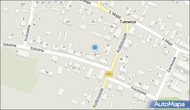 Tułowice, Szkolna, 4, mapa Tułowice