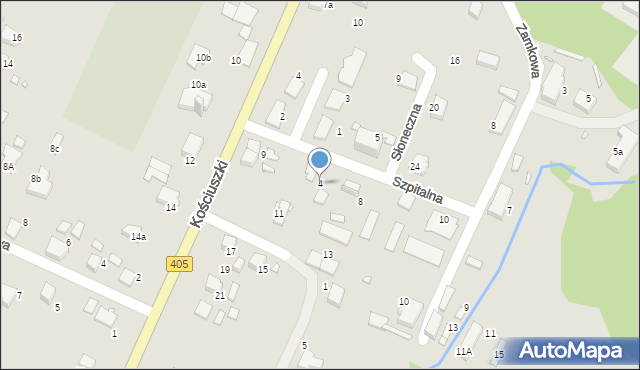 Tułowice, Szpitalna, 4, mapa Tułowice