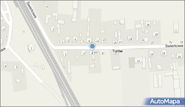 Turów, Szkolna, 6, mapa Turów