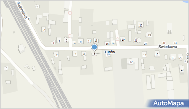 Turów, Szkolna, 8, mapa Turów