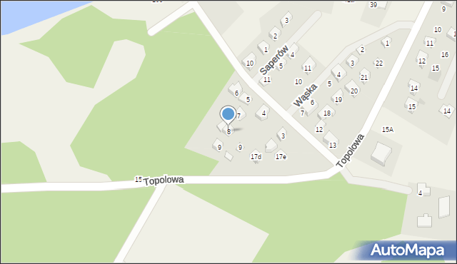 Turze, Szeroka, 8, mapa Turze