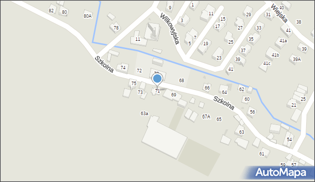 Tychy, Szkolna, 71, mapa Tychów