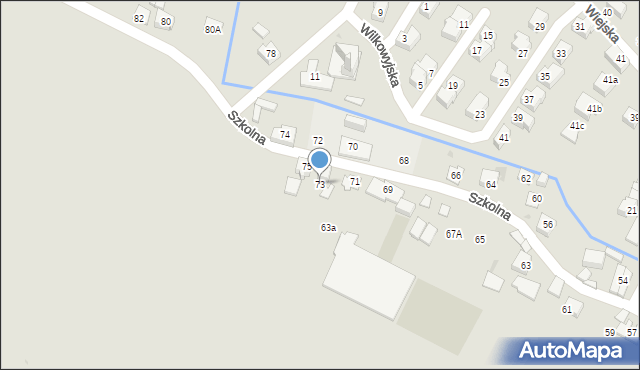 Tychy, Szkolna, 73, mapa Tychów