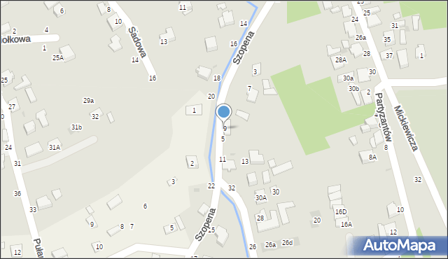 Tyczyn, Szopena, 9, mapa Tyczyn