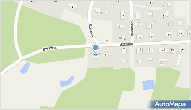 Urszulin, Szkolna, 5a, mapa Urszulin