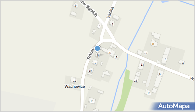 Wachowice, Szkolna, 5, mapa Wachowice