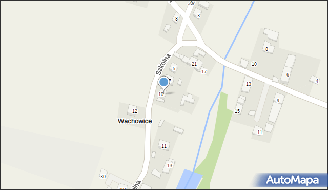 Wachowice, Szkolna, 9, mapa Wachowice