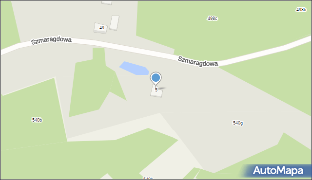 Wałcz, Szmaragdowa, 5, mapa Wałcz