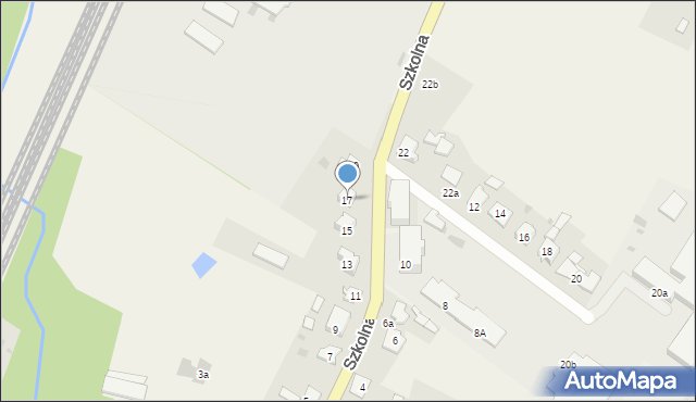 Warlubie, Szkolna, 17, mapa Warlubie
