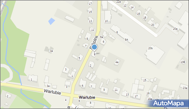Warlubie, Szkolna, 4, mapa Warlubie