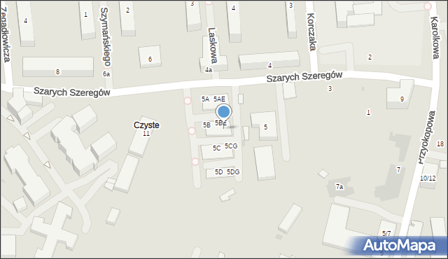 Warszawa, Szarych Szeregów, 5BL, mapa Warszawy