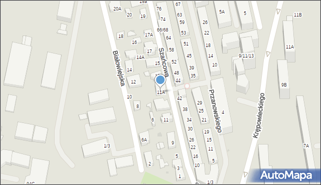 Warszawa, Szańcowa, 11A, mapa Warszawy