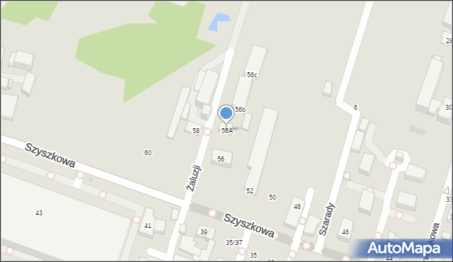 Warszawa, Szyszkowa, 56A, mapa Warszawy