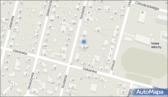 Warszawa, Szuberta Franciszka, 30, mapa Warszawy