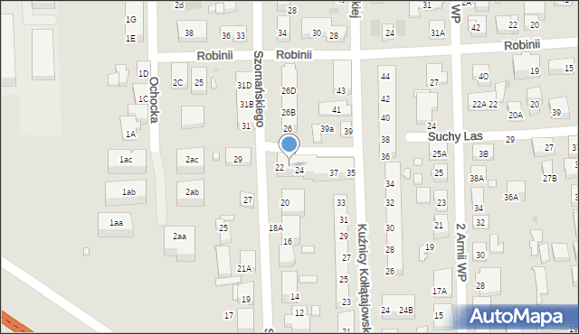 Warszawa, Szomańskiego Andrzeja, 22A, mapa Warszawy