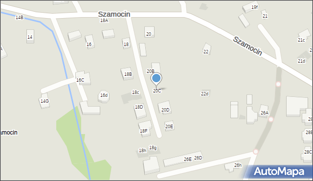 Warszawa, Szamocin, 20C, mapa Warszawy