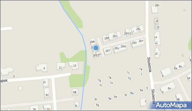 Warszawa, Szamocin, 26S/2, mapa Warszawy