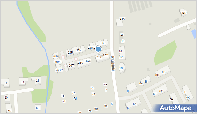 Warszawa, Szamocin, 26X, mapa Warszawy